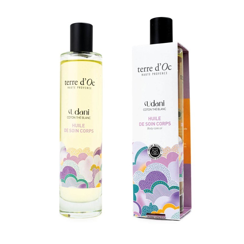 terre d'Oc - Huile corps bio coton thé blanc 100 ml