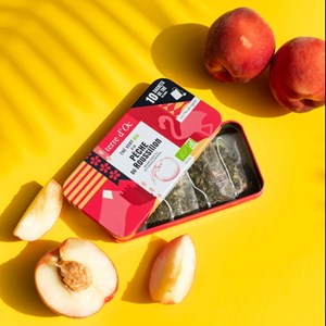 Thé vert bio en sachets pêche du roussi