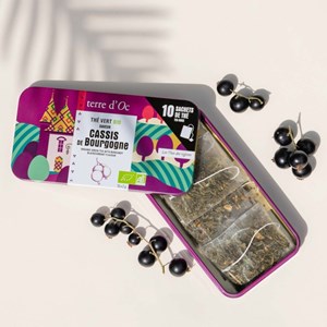 Thé vert bio en sachets cassis de bourg
