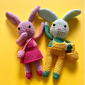 Kit de crochet :2 kits lapins