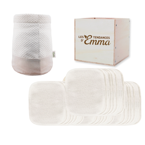 Kit eco belle 20 carrés bambou écru