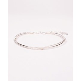 Bracelet jonc lyre - argent