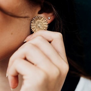 Boucle d'oreilles tournesol