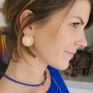 Boucle d'oreilles tournesol