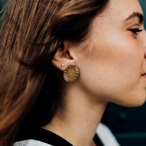 Boucle d'oreilles tournesol