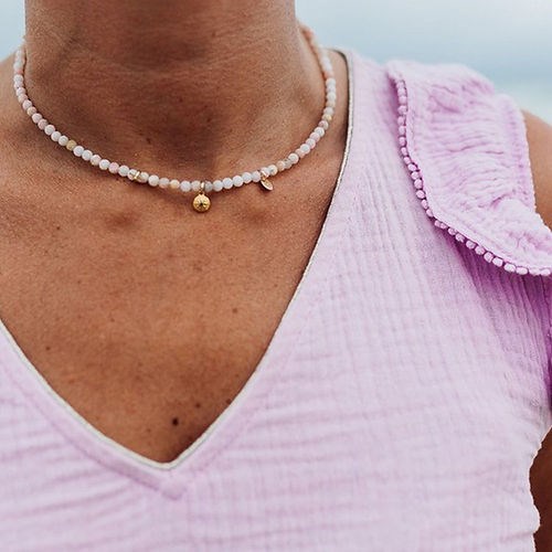 Elluce - Collier resilience opale rose