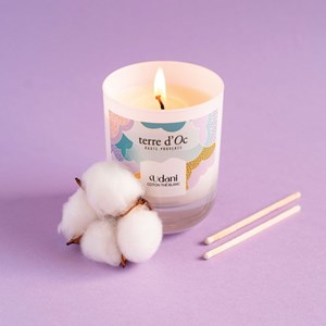 Bougie parfumée - udani coton thé blanc