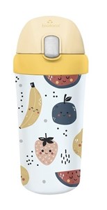 Gourde enfant avec paille cute fruits
