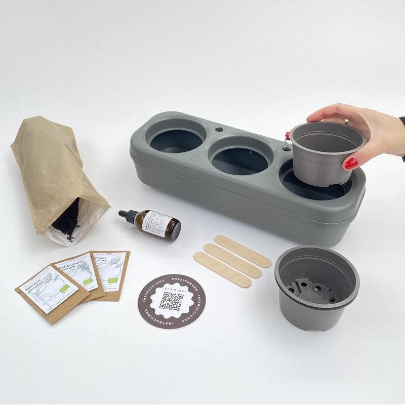 The Urban Permaculture - Kit potager triple - 3 aromatiques