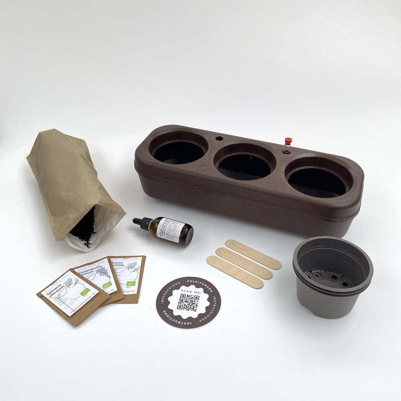 The Urban Permaculture - Kit potager urbain triple - 3 feuilles