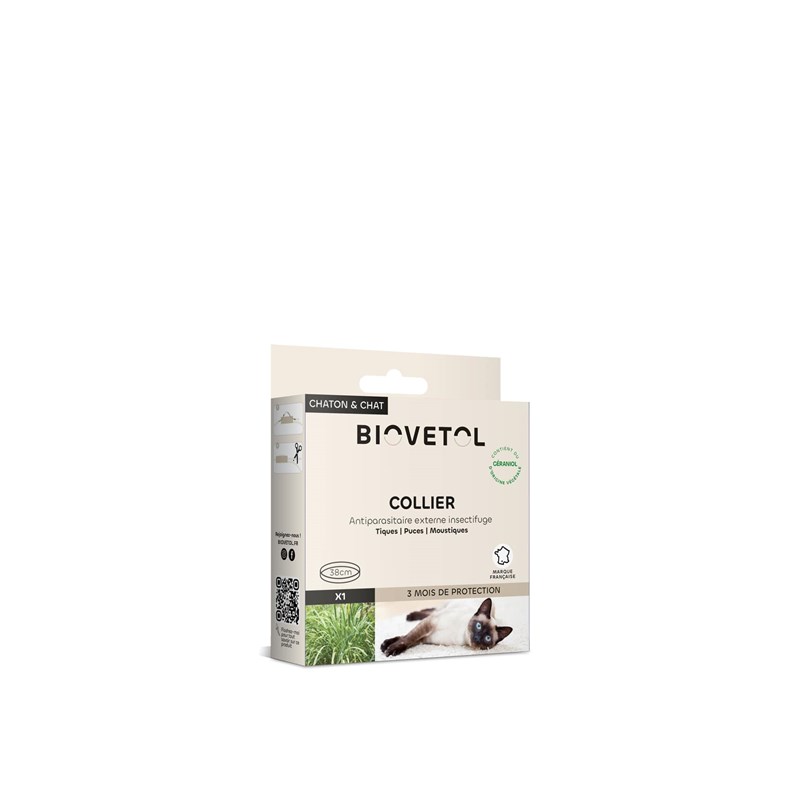 Biovetol - Collier insectifuge chat
