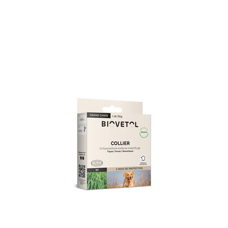 Biovetol - Collier insectifuge grand chien