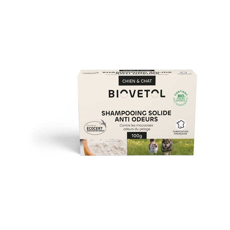 Biovetol - Shampooing solide anti-odeur bio
