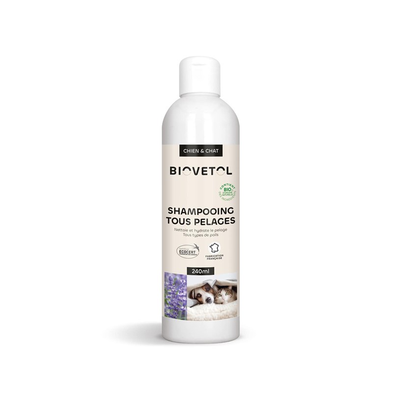 Biovetol - Shampoing tous pelages bio -  240ml