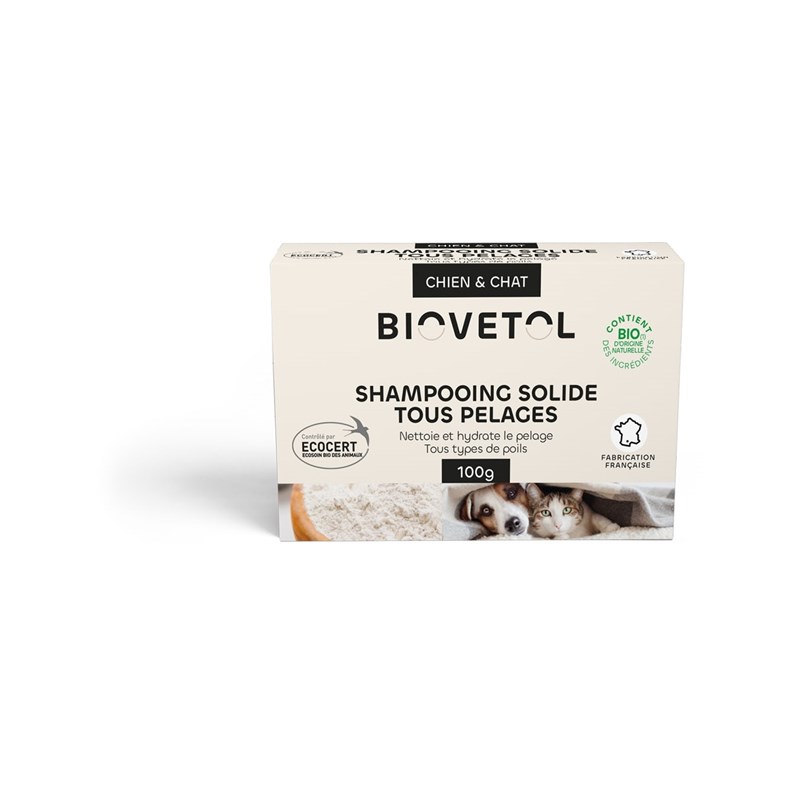 Biovetol - Shampoing solide tous pelages bio