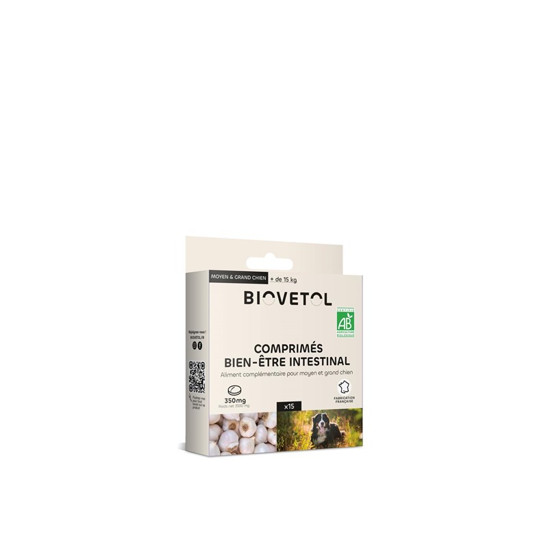 Biovetol - Comprimés b-ê intestinal grand chien bio
