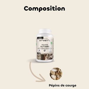 Poudre alt'vers grand chat bio 100g