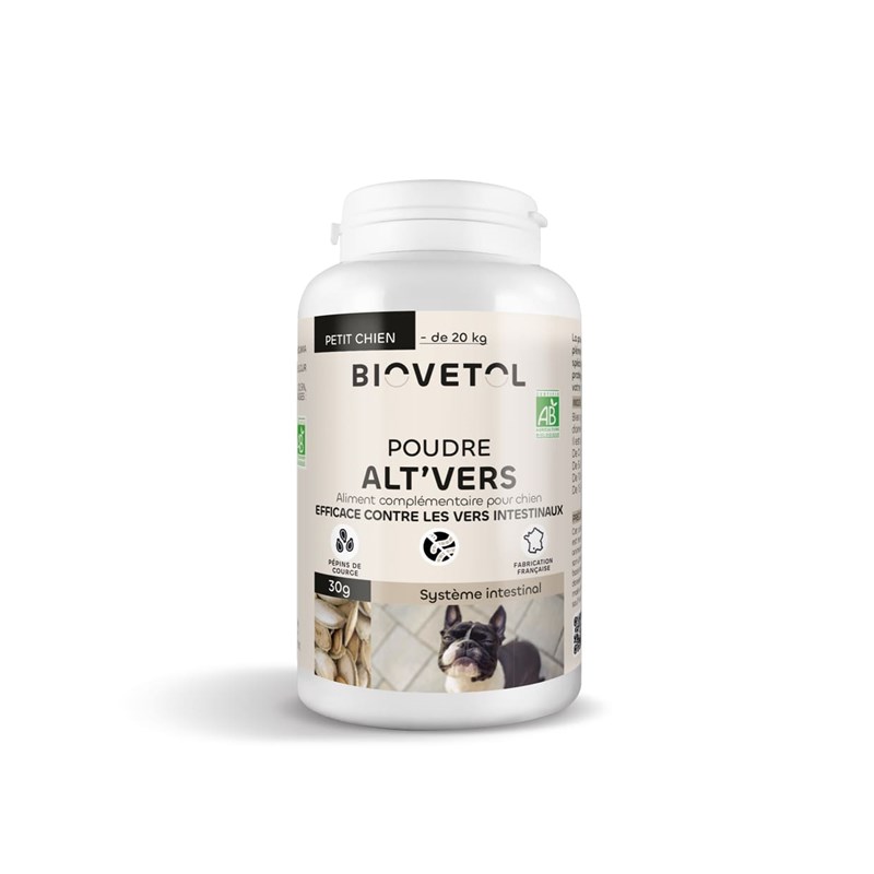 Biovetol - Poudre alt'vers petit chien bio 30g