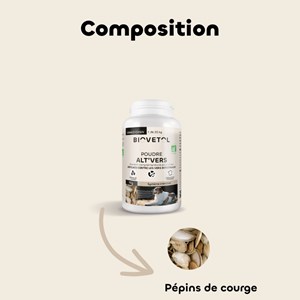 Poudre alt'vers grand chien bio 70g