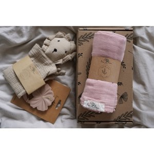 Coffret cadeau, nouveau-né, rose