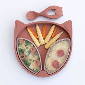 Assiette à compartiments ventousée