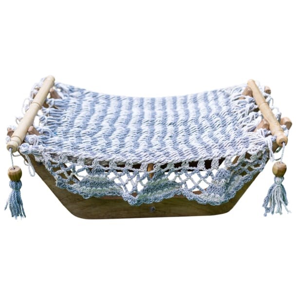 Hamac Del Sol - Hamac à chat gris avec support en bois