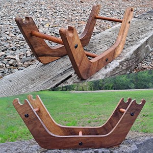 Hamac à chat gris avec support en bois