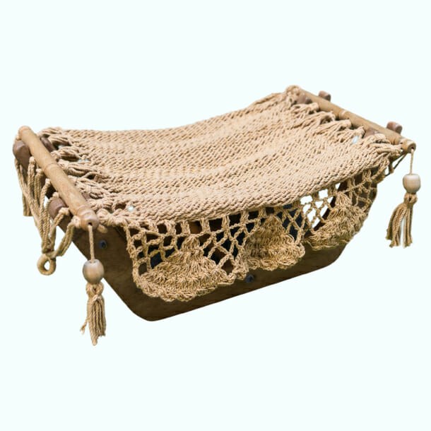 Hamac Del Sol - Hamac à chat taupe avec support en bois