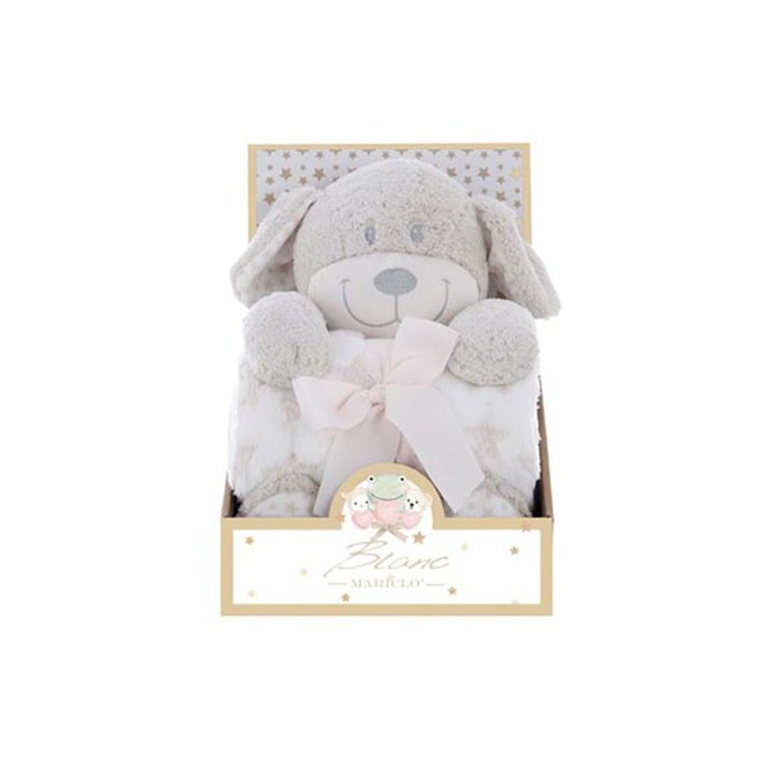 Peluche Doudou Avec Couverture 80x120 Cm - Tissu Teddy 100% Polyester, 4 Animaux, XTRA