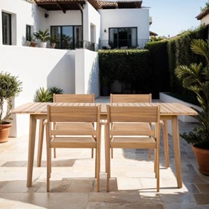 Lot de 2 chaises de jardin en bois milla