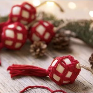 Kit diy macramé - boules de noël