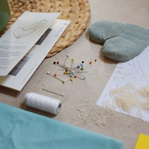 Bouillotte sèche cœur- kit diy