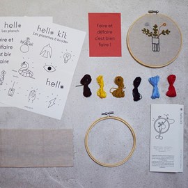 Broderie sur tambour- kit diy