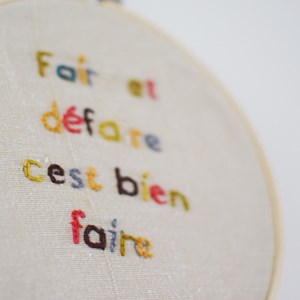 Broderie sur tambour- kit diy