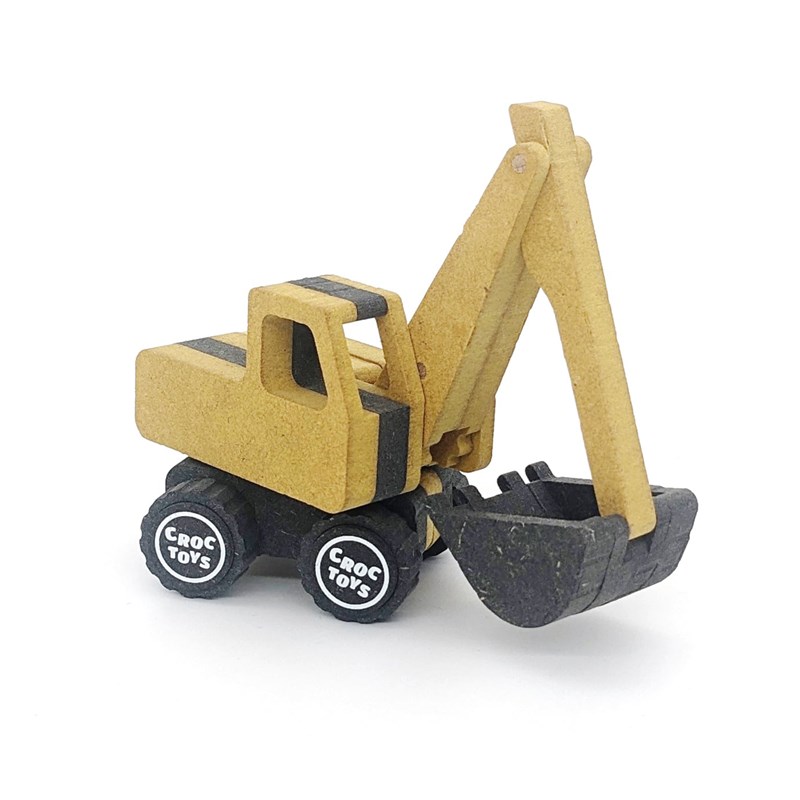 Croctoys - Kit pelle mécanique en bois coloré
