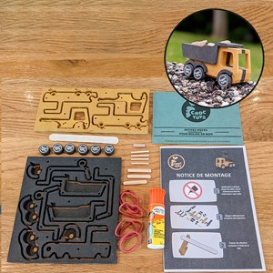 Kit camion benne en bois coloré