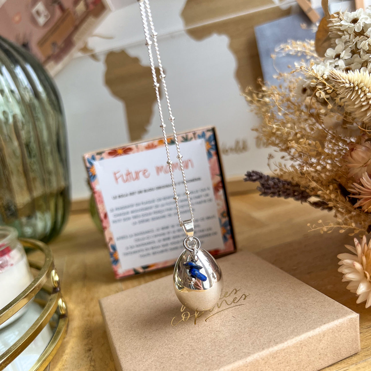 CELESTIA Bola Grossesse, Pendentif Bola de Grossesse Plaqué Argent Arbre de Vie Bijoux Cadeau Femme Enceinte/Future Mamans, Deux Chaînes 76~114 CM CELESTIA Bola Grossesse, Pendentif Bola de Grossesse Plaqué Argent Arbre de Vie Bijoux Cadeau Femme Enceinte/Future Mamans, Deux Chaînes 76~114 CM
