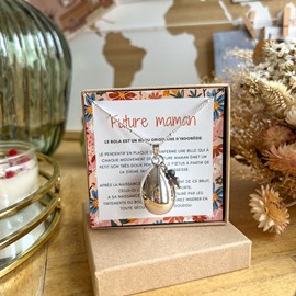 Bola de grossesse goutte argent gris