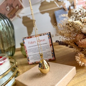 Bola de grossesse goutte or gris