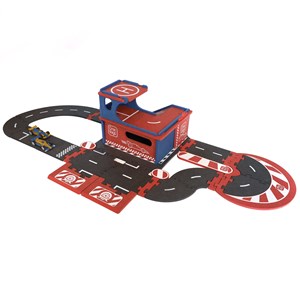 Kit garage en bois coloré à assembler