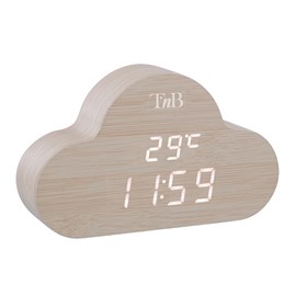 Réveil en forme de nuage & finition bois