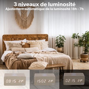 Réveil avec chargeur à induction