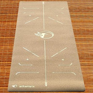 Tapis yoga liège épais 6mm practice or