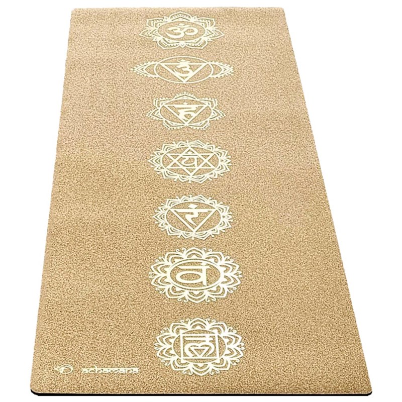 Tapis de yoga épais 6mm 7chakras or