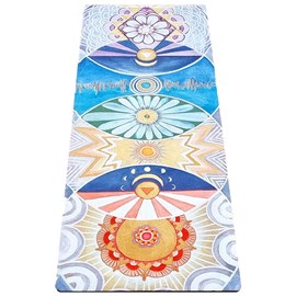 Tapis de yoga épais 6mm 7 chakras art