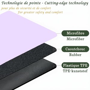 Tapis yoga 3 plis 6mm vague dorée  6mm