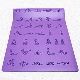 Tapis de yoga latex-pu asanas + sac yoga