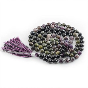 Collier mala yoga méditation tourmaline
