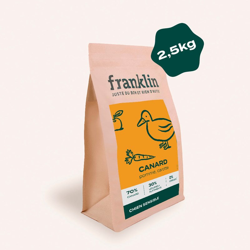 Franklin Pet Food - Croquettes chien canard pomme 2.5kg