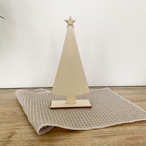 Sapin de noël plat en bois à décorer